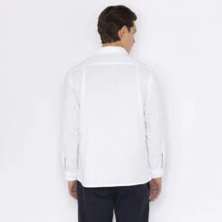 Chemise Coton Manches Longues(Two Pockets Shirt White) 7 Chemise Coton Manches Longues(Two Pockets Shirt White) -Rivieras Boutique ch07bml dos