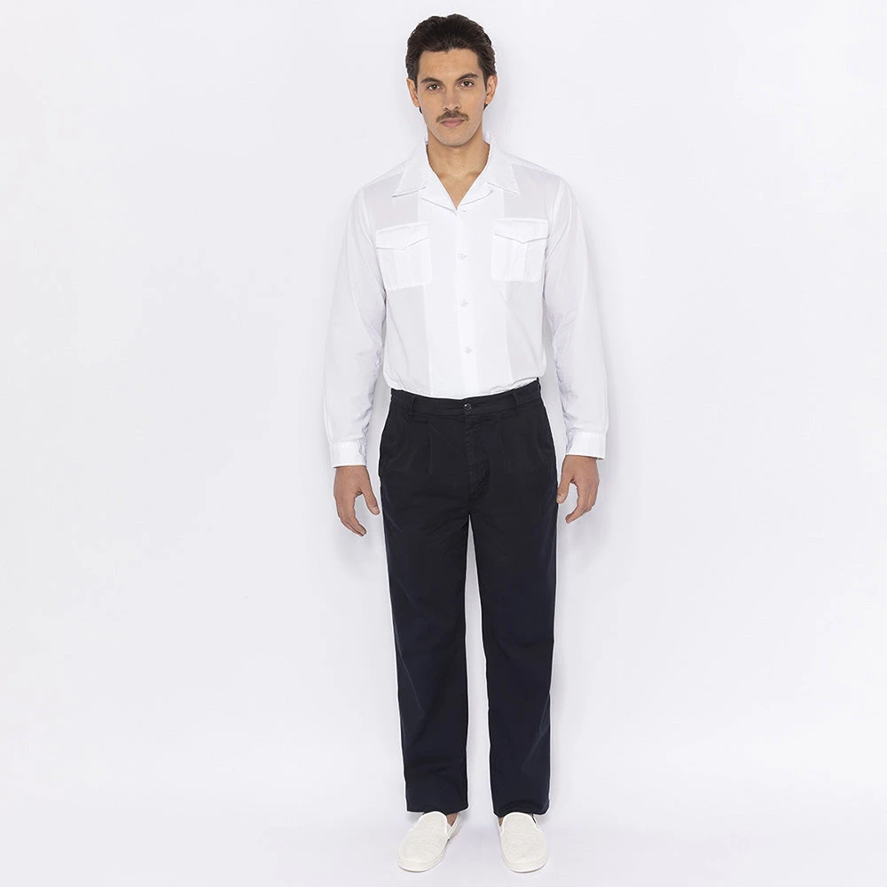 Chemise Coton Manches Longues(Two Pockets Shirt White) 2 Chemise Coton Manches Longues(Two Pockets Shirt White) – Image 2