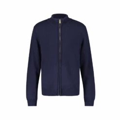 Pull Zippé Marine(Pull Zippe En Maille Jersey)