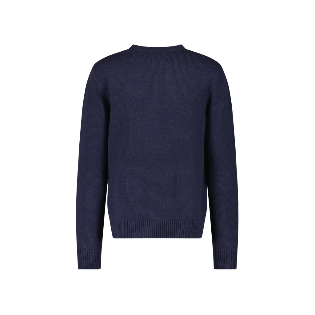Pull Col Rond Marine(Pull En Maille Jersey A Col Rond) 4 Pull Col Rond Marine(Pull En Maille Jersey A Col Rond) – Image 4