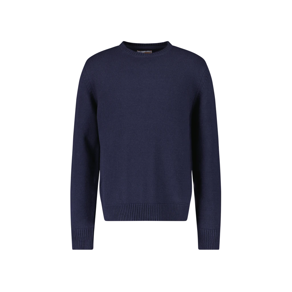 Pull Col Rond Marine(Pull En Maille Jersey A Col Rond) 1 Pull Col Rond Marine(Pull En Maille Jersey A Col Rond)