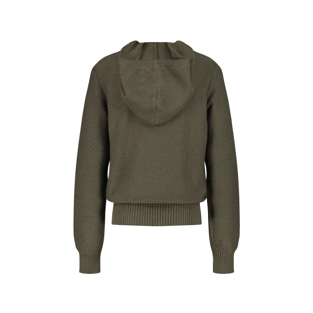 Pull Capuche Kaki(Pull A Capuche En Maille Losange 1) 3 Pull Capuche Kaki(Pull A Capuche En Maille Losange 1) – Image 3