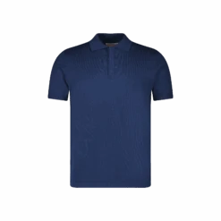 Polo Classique En Maille Marine(Navy Classic Knitted Polo Shirt)