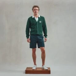 Cardigan Vert(Green Cardigan Sweater) -Rivieras Boutique rivieras clothes pullover vest green LACANAU CL03