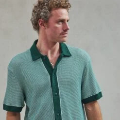 Chemise Bicolore(Bicolors Shirt) -Rivieras Boutique rivieras clothes shirt green CORDO CL05