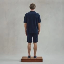 Chemise En Éponge Marine(Navy Terrycloth Shirt) -Rivieras Boutique rivieras clothes shirt navy BANDOL CL04