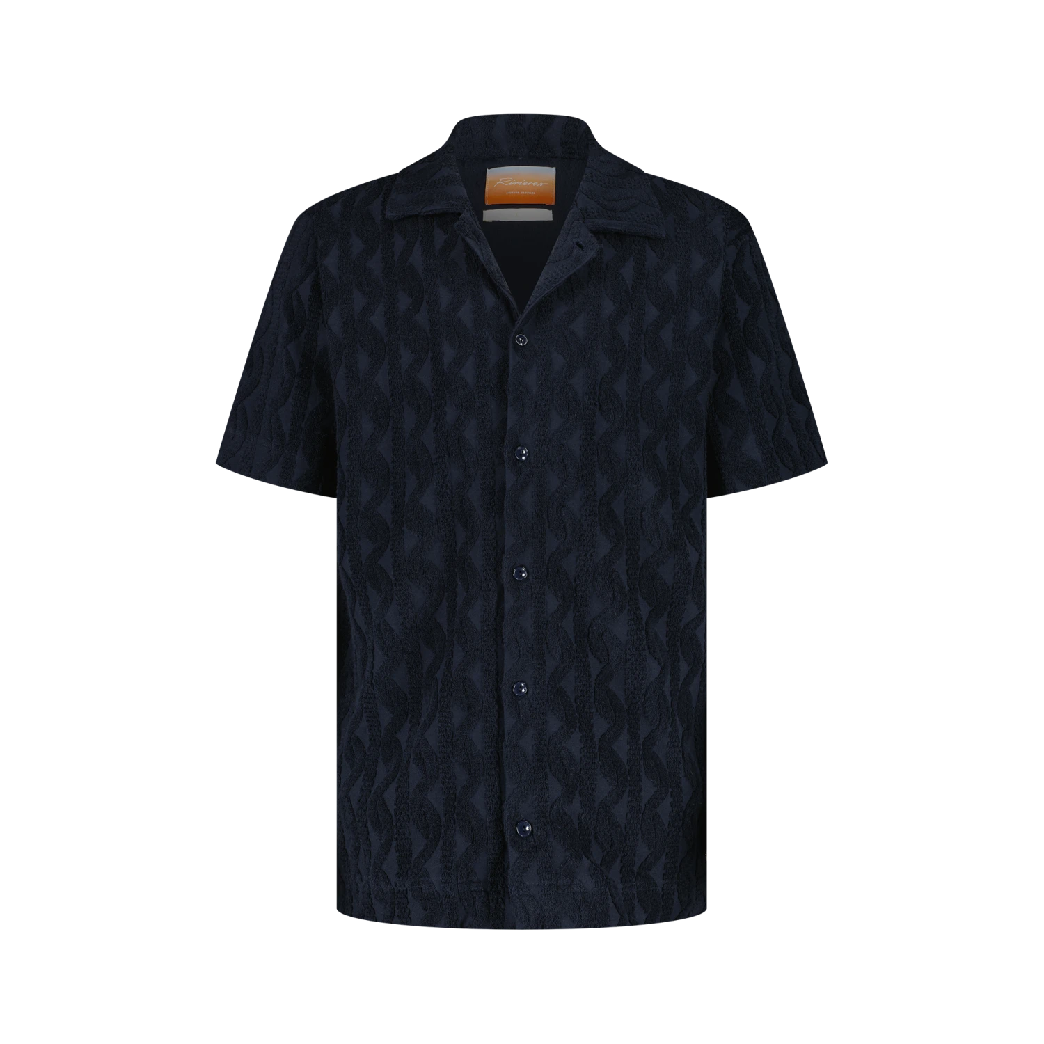 Chemise En Éponge Fantaisie Marine(Navy Fancy Terry Shirt) 1 Chemise En Éponge Fantaisie Marine(Navy Fancy Terry Shirt)