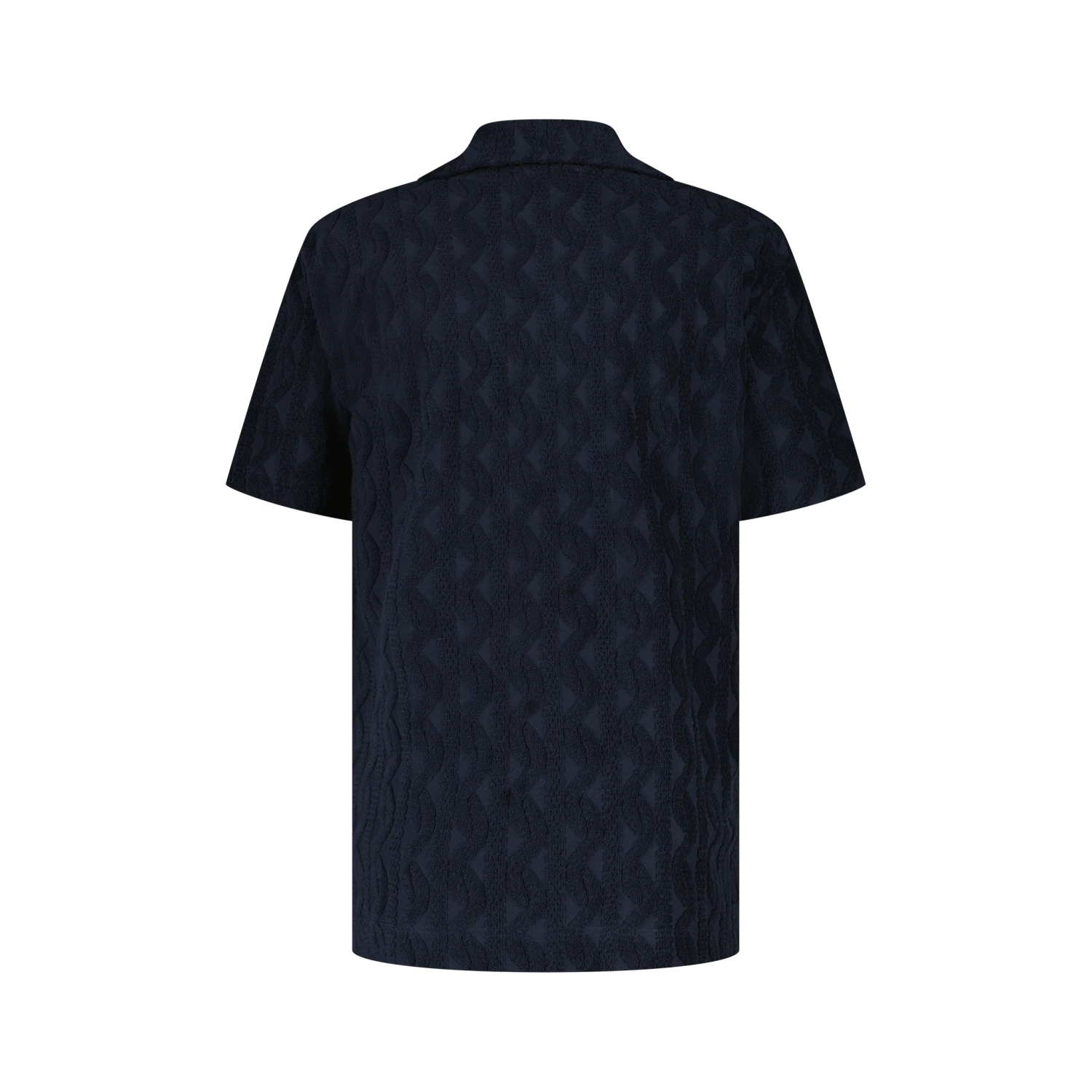 Chemise En Éponge Fantaisie Marine(Navy Fancy Terry Shirt) 2 Chemise En Éponge Fantaisie Marine(Navy Fancy Terry Shirt) – Image 2