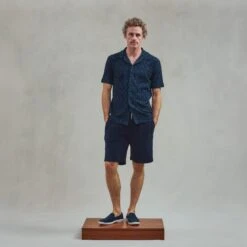 Chemise En Éponge Fantaisie Marine(Navy Fancy Terry Shirt) 8 Chemise En Éponge Fantaisie Marine(Navy Fancy Terry Shirt) -Rivieras Boutique rivieras clothes shirt navy CASABLANCA CL03