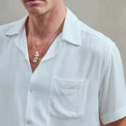 Chemise En Viscose Légère Blanche(White Lightweight Viscose Shirt) 11 Chemise En Viscose Légère Blanche(White Lightweight Viscose Shirt) -Rivieras Boutique rivieras clothes shirt white ACAPULCO CL06