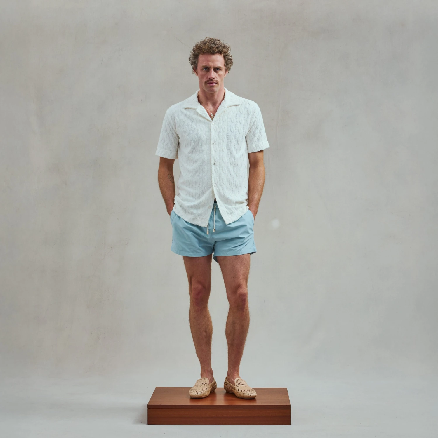 Chemise En Éponge Fantaisie Ecru(Ecru Fancy Terry Shirt) 3 Chemise En Éponge Fantaisie Ecru(Ecru Fancy Terry Shirt) – Image 3