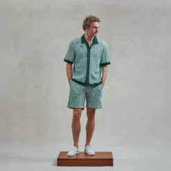 Short Bicolore(Bicolors Shorts) 7 Short Bicolore(Bicolors Shorts) -Rivieras Boutique rivieras clothes short green SALGADOS CL03