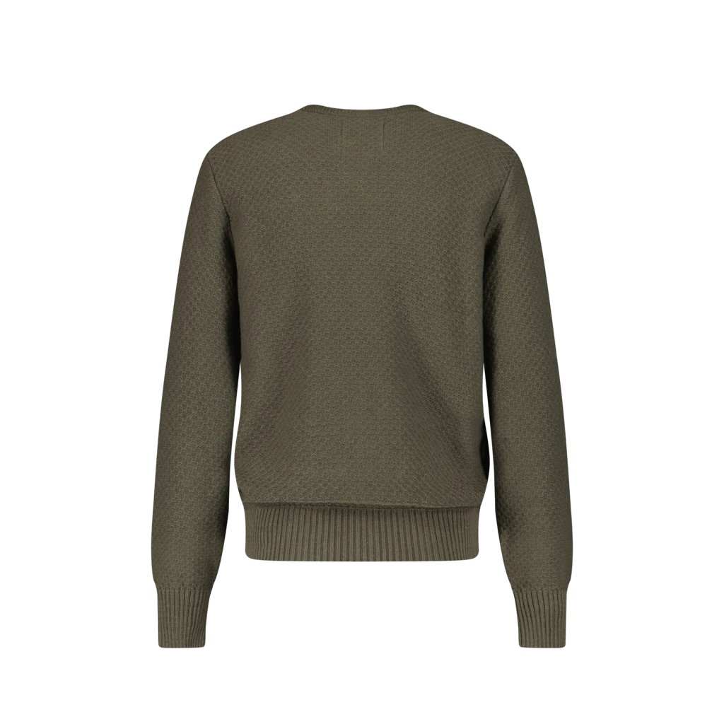 Pull Col Rond Kaki(Copie De Pull Col Rond En Maille Losange) 3 Pull Col Rond Kaki(Copie De Pull Col Rond En Maille Losange) – Image 3