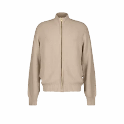 Pull Zippé Camel(Gilet Zippe En Maille Losange)